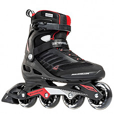 [해외]Rollerblade Zetrablade Skate - 4x80mm/84A Wheels - SG 5 Performance Bearings - Black/Red - US Mens 12 (30.0)