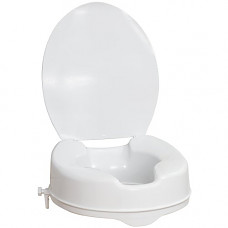 [해외]AquaSense Raised Toilet Seat with Lid, White, 4-Inches