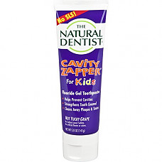 [해외]The Natural Dentist Cavity Zapper Fluoride Gel Toothpaste for kids helps prevent cavities, strengthens tooth enamel, and cleans away plaque and stains. Not Yucky Grape flavor, 5 oz. tube.