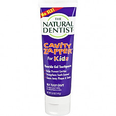 [해외]The Natural Dentist Cavity Zapper Fluoride Gel Toothpaste for kids helps prevent cavities, strengthens tooth enamel, and cleans away plaque and stains. Not Yucky Grape flavor, 5 oz. tube.