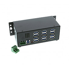 [해외]Coolgear Industrial 12-Port USB 3.0 Powered Hub for PC-MAC DIN-RAIL Mount