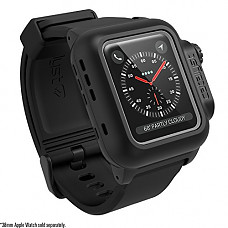 [해외]Catalyst case for 38mm 애플 Watch Series 3 & 2 – 방수 Shock Proof Impact Resistant 애플 Watch case [not compatible with the 42mm iWatch]+ Premium Soft Silicone apple watch band, Stealth Black