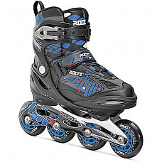 [해외]Roces Moody 4.0 Boys Adjustable Inline Skate, Black/Astro Blue/Red, US 4-7