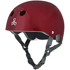 [해외]Triple 8 Brainsaver Glossy Helmet with Standard Liner (Red Metallic, Large)