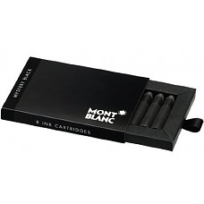 [해외]몽블랑 Mystery Black Fountain Pen Ink Cartridges 8 per package (Pack of 2)