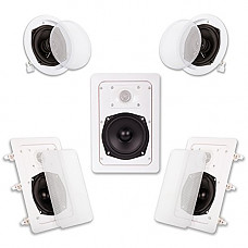 [해외]Acoustic Audio HT-55 In Wall In Ceiling 1000 Watt Home Theater 5 Speaker System