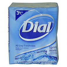 [해외]Dial Antibacterial Deodorant Soap, Spring Water, 4 Ounce, 3 Bars