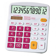 [해외]Kennedy Cute Cartoon Colorful 12 Digit Calculator With Large Button For Office & Home Use(Pink)
