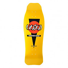 [해외]Hosoi Skateboards Hammerhead Double Kick Deck, Yellow, 10.25" x 31"