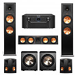 [해외]Klipsch RP-280F, RP-450C, RP-250s, 2 PL-200 Subwoofers, 5.2 Home Theater System with Marantz SR7010 9.2 Channel Full 4K Ultra HD AV Surround Receiver with Bluetooth & Wi-Fi