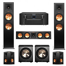 [해외]Klipsch RP-280F, RP-450C, RP-250s, 2 PL-200 Subwoofers, 5.2 Home Theater System with Marantz SR7010 9.2 Channel Full 4K Ultra HD AV Surround Receiver with Bluetooth & Wi-Fi