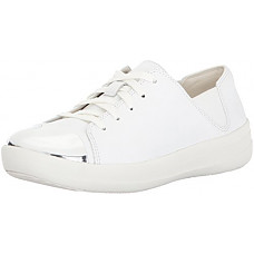 [해외]핏플랍 Womens F-Sporty Mirror-Toe Sneaker, Urban White, 7.5 M US