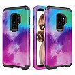 [해외]갤럭시 S9 Plus Case, UZER Flower Series Shockproof 3 in 1 Soft Interior Silicone Bumper&Hard Shell PC Back Cover Bumper Anti-Scratch Full-Body Protective Case for 삼성 갤럭시 S9 Plus 2018 Model