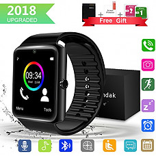 [해외]Bluetooth Smart Watch with 카메라 TouchScreen, Unlocked iPhone Smartwatch SIM Card Slot Watches, 방수 Sports Smart Wrist Band Watch Compatible with Android Phones IOS 삼성 for Kids Men Women