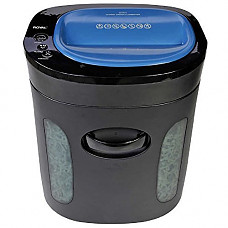 [해외]Royal Heavy-duty 12-Sheet Cross-cut Shredder (Ultra-fast shred speed at 8 seconds per pass), Black/Indigo Finish