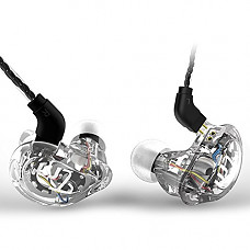 [해외]Gym headphones Yinyoo TRN V10 2DD+2BA Hybrid Earphone HIFI DJ 모니터 Running Headset With 2PIN Cable Comfortable Stereo Sound In Ear Earbuds Noise Isolation Sport Earset (White no mic)