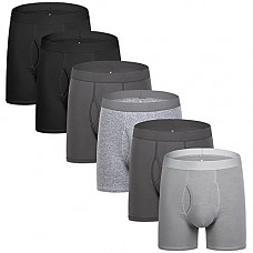 [해외]Dream Catcher Boxer Briefs Mens Underwear Men Pack of 6 Mens Underwear for Men S M L XL XXL (C: Black/Gray 6-Pack, Small / 30-32 Inches / 76-81 cm)