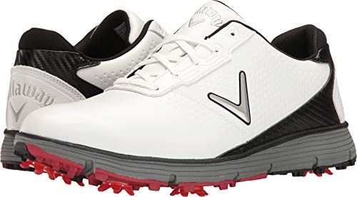 [해외]Callaway Mens Balboa TRX Golf Shoe, White/Black, 13 D US