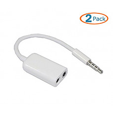 [해외]HTTX 3.5mm Audio Stereo Y Splitter Cable, 3.5mm Male to Dual Female for Earphone and Headset Splitter Adapter, Compatible with iPhone, Samsung, LG Smartphones, Tablets, MP3 players (2-Pack)