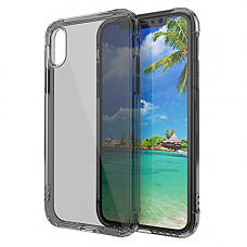 [해외]iPhone X Case, Ultra Slim Thin Crystal Clear Bumper Soft TPU Rubber Protective Cover with Anti-scratch, Shockproof, Drop Protection Design for 애플 iPhone X (Black)