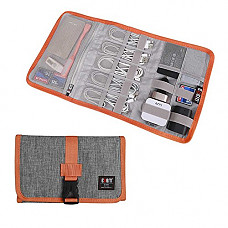 [해외]BUBM Travel Organizer, Cable Bag/USB Drive Shuttle Case/Electronics Accessory Organizer-Grey