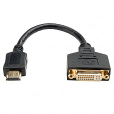 [해외]Tripp Lite 8-inch HDMI-M to DVI-D Cable Adapter (M/F), 8-in. (P132-08N) 8" HDDVI