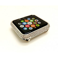 [해외]Bling-bling Diamonds Metal Bezel Case for 애플 Watch iWatch S1/S2/S3 Sports&Edition Non-ceramic Version Fits the Bigger Size 42MM (Platinum Diamonds)