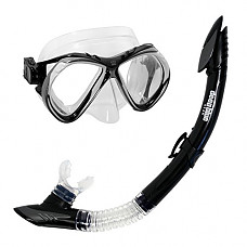 [해외]Deep Blue Gear Del Sol 2 Diving Mask and Semi-Dry Snorkel Set, Adult, Black