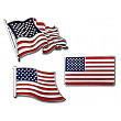 [해외]3-Pc American Flag Lapel Pin Set USA Patriotic Collection in Gift Box