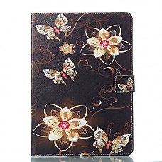[해외]New 애플 아이패드 Pro 10.5 inch 2017 Case, BabeMall Elegant Painting PU Leather Flip Folio Case Aut Feature Lightweight Stand Cover with Auto Wake Function/Sleep (Bauhinia flower)