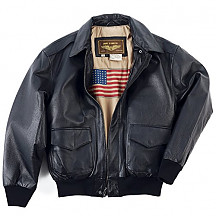 [해외]Landing 남성 항공 잠바/재켓 Leathers Mens Air Force A-2 Leather Flight Bomber Jacket (색상 : Black)