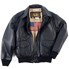 [해외]Landing 남성 항공 잠바/재켓 Leathers Mens Air Force A-2 Leather Flight Bomber Jacket (색상 : Black)