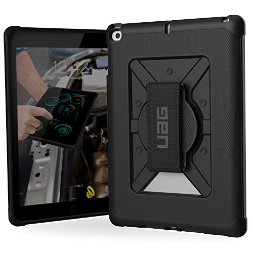 [해외]유에이지 아이패드 9.7 (2017 5th Gen & 2018 6th Gen) with Hand Strap Metropolis Feather-Light Rugged [BLACK] Military Drop Tested 아이패드 Case