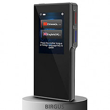[해외]Birgus Smart Voice Translator Device with 2.4 Inch High Definition Toch Screen Support 70 Languages for Travelling Abroad Learning Off-Line Shopping Business Chat Recording Translations