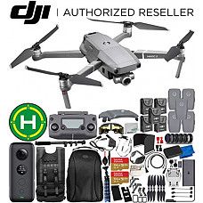 [해외]DJI Mavic 2 Zoom Drone Quadcopter with 24-48mm Optical Zoom 카메라 128GB Insta360 ONE X 5-Battery Bundle