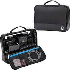 [해외]BGTREND Travel Cable Bag Electronic Cord Organizer for External Hard Drive, Power Bank, Cords, 아이패드 Mini, Black