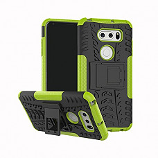 [해외]LG V30 Case, AUSURE[Shockproof] Hybrid Tough Rugged Dual Layer Protective Phone Case Cover with Kickstand (Green)