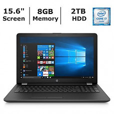 [해외]Black HP 15.6-inch HD High Performance Notebook, Intel Core i7-7500U Processor, 8GB Memory, 2TB Hard Drive, DVD Writer Drive, Wifi, Bluetooth, HD Webcam, HDMI, Windows 10