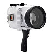 [해외]SeaFrogs 60M/195FT Waterproof housing for Sony A6xxx series Salted Line with pistol grip (White) / GEN 3