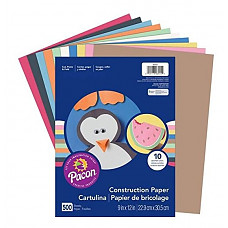 [해외]Pacon PAC6555 Lightweight Construction Paper, 10 Assorted Colors, 9