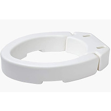 [해외]Carex Elongated Hinged Toilet Seat Riser, Adds 3.5 Inches of Height to Toilet, 300 Pound Weight Capacity, Hinged for Easy Cleaning