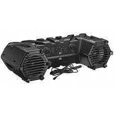 [해외]BOSS Audio Systems ATVB95LED UTV ATV Speakers - Weatherproof, ATV Soundbar, 8 Inch Speakers, 1.5 Inch Tweeters, Amplified, Wired Remote for Bluetooth Connectivity, LED Light Bar, Storage Compartment