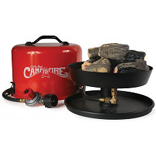 [해외]Camco Little Red Campfire 11.25-Inch Portable Propane Outdoor Camp Fire, Approved RV Campgrounds - 65,000 BTUs Includes 8 Foot Propane Hose (58031)