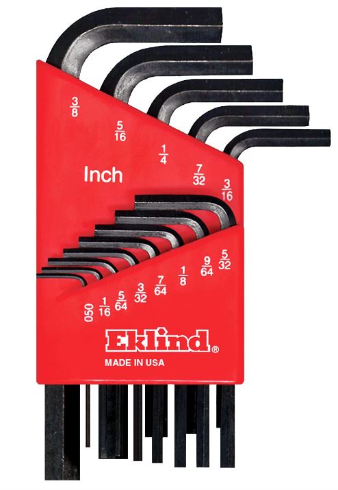 [해외]Eklind 10113 13 Piece Short Series Hex-L Key Set with Holder, Sizes: .050