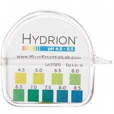 [해외]Micro Essential Lab 2210 Plastic Hydrion Vivid Short Range pH Test Paper Dispenser, 4.5-8.5 pH, Single Roll