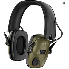 [해외]Electronic Shooting Earmuff, Awesafe GF01 Noise Reduction Sound Amplification Electronic Safety Ear Muffs, Ear Protection, NRR 22 dB, Ideal for Shooting and Hunting