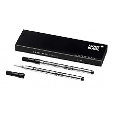 [해외]몽블랑 Rollerball Refills Medium Point Mystery Black For 몽블랑 Rollerball/Fineliner Pens Except Meisterstuck LeGrand Rollerball 105158 (1 Pack of 2 refills )