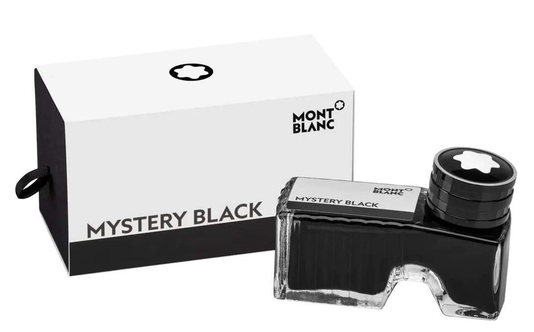 [해외]몽블랑 Ink Bottle Mystery Black 105190 – Premium-Quality Refill Ink in Black for Fountain Pens, Quills, and Calligraphy Pens – 60ml Inkwell
