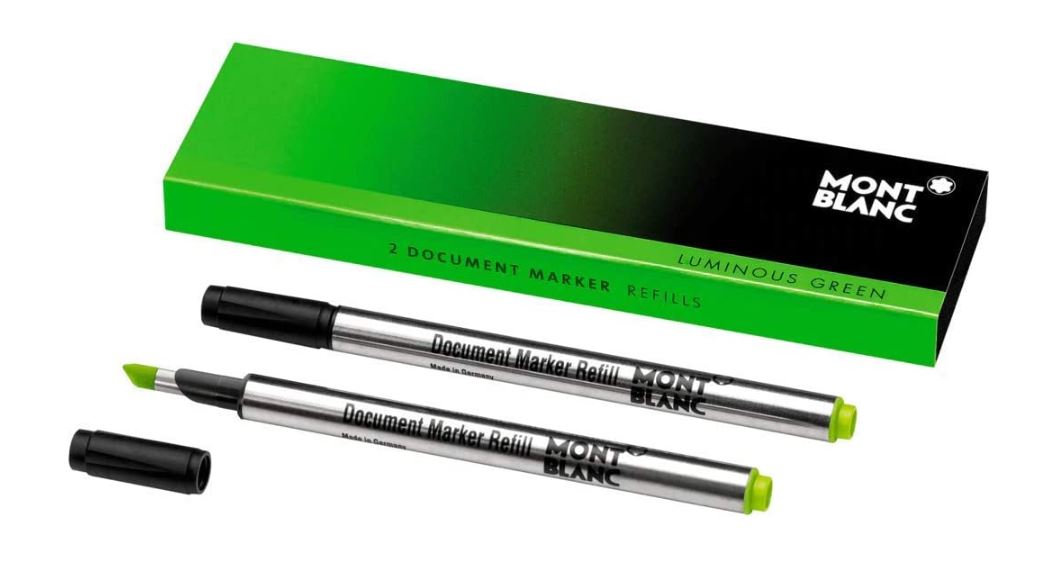 [해외]몽블랑 Document Marker Refill 2 Pack (Green)