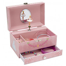 [해외]JewelKeeper 발레리나 음악 보석 상자 Music Jewelry Box with Pullout Drawer, Jewel Storage Case, Swan Lake Tune(영국배송)